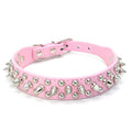 PU Leather Round Head Anti Bite Pet Collar Cool Rivet Nail Bullet Nail Punk Cat Dog Collar