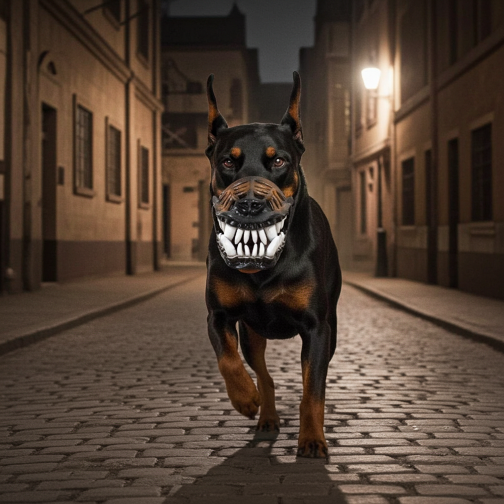 Dinosaur Dog Mask with Moving Teeth, Latex Funny Pet Hood for Halloween Cosplay & Photo Props